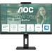 AOC Q27P3CW 27 inch LCD Monitor (2560x1440), QHD 3-Sided Display, Adaptive Sync, HDMI, USB-C & DisplayPort Connectivity, 4ms Response time, 75Hz Refresh Rate, Adjustable-Height & Flicker Free (Black)