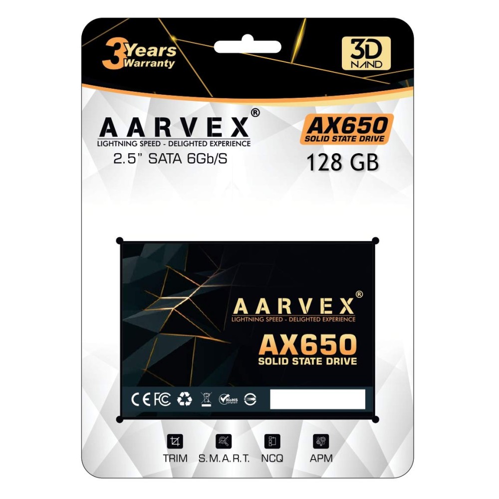 AARVEX 128 GB SSD AX650 2.5 SATA III SSD 6GB/S 