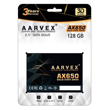 AARVEX 128 GB SSD AX650 2.5 SATA III SSD 6GB/S 