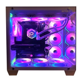 NXTGN Topnotch i9 14th Gen Desktop PC - Core i9 14900K, 192GB DDR5 RAM, 4TB NVMe SSD, Nvidia RTX 4060TI 16GB, Liquid Cooling, Windows 11 Pro - AI, Deep Learning, High-End Gaming & Multimedia