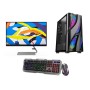 NXTGN Core i9 11th Generation Gaming PC (Core i9 Processor, 32GB Ram, 500GB SSD, 4TB Hard Drive, 4GB Graphic Card, WiFi/ 24" IPS Monitor/Keyboard Mouse) Window 11 ( Basic Software Installed ).