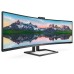 Philips Brilliance 499P9H1/94 49-inch Curved SuperWide Dual QHD LCD Display with Pop-Up Webcam with Windows Hello