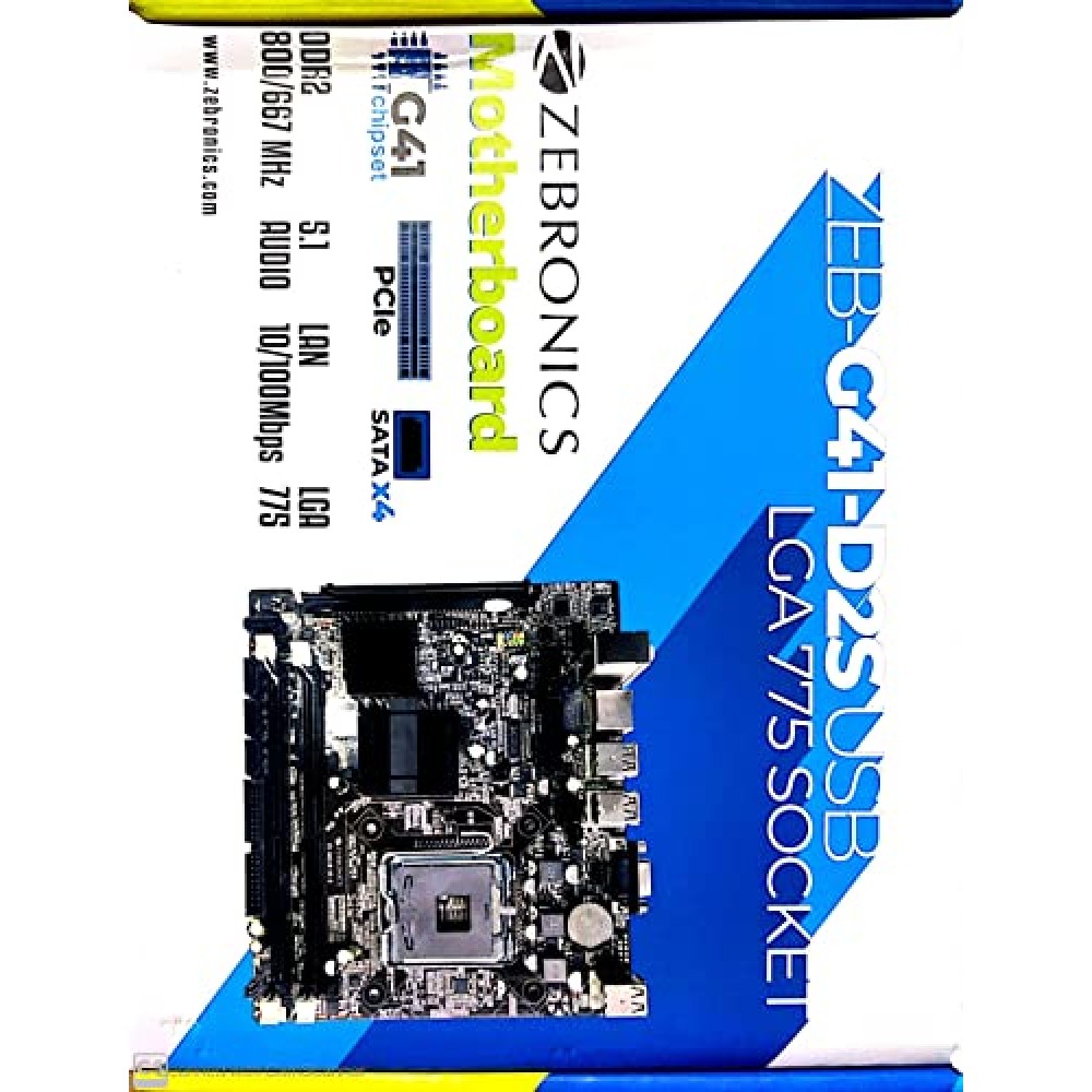 Zebronics G41-DDR2, LGA 775 Socket Motherboard
