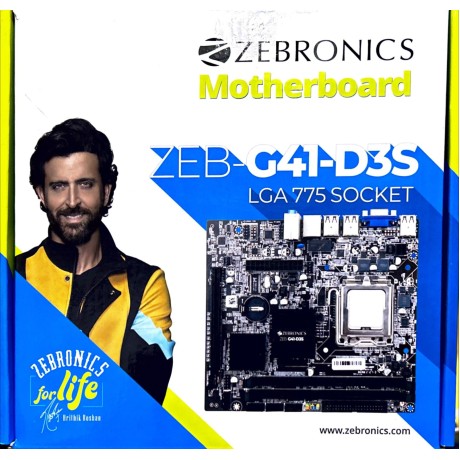Zebronics G41-DDR3, LGA 775 Socket Motherboard